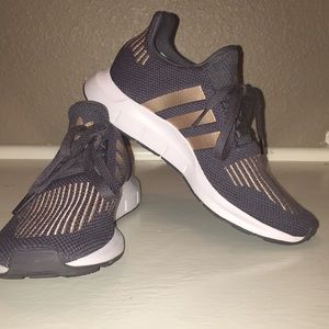 Gray and Rose Gold Adidas